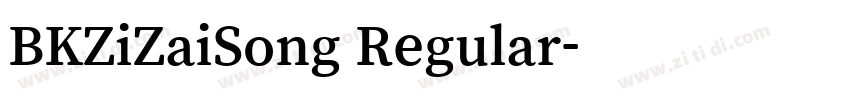 BKZiZaiSong Regular字体转换